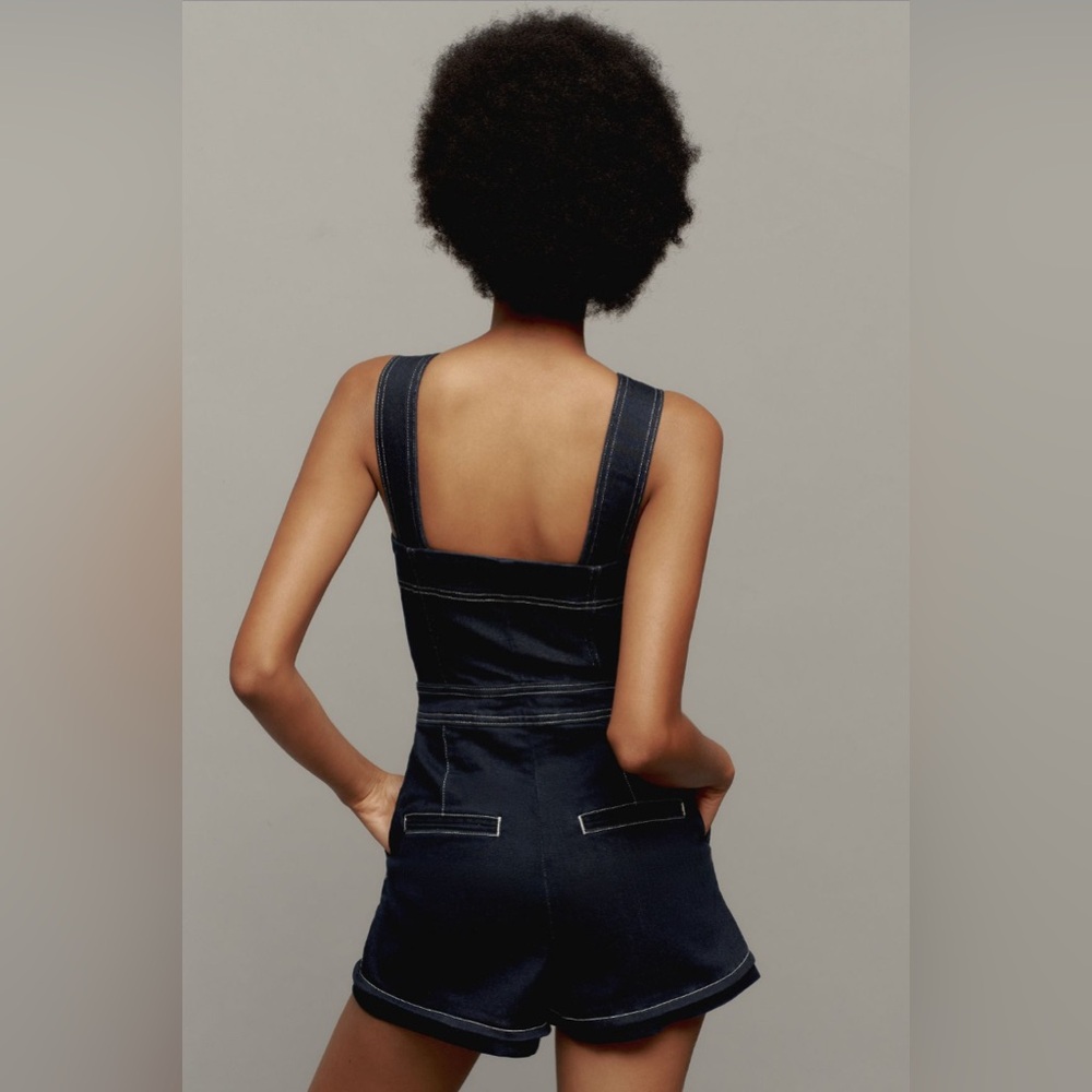 ✨ Anthropologie Portside Button-Front Romper - Picture 3 of 7